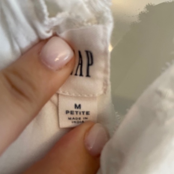 Gap White Embroidered Cami Dress, Size Medium Petite - Picture 4 of 7